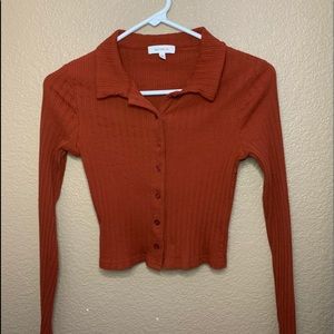 Button up cropped shirt